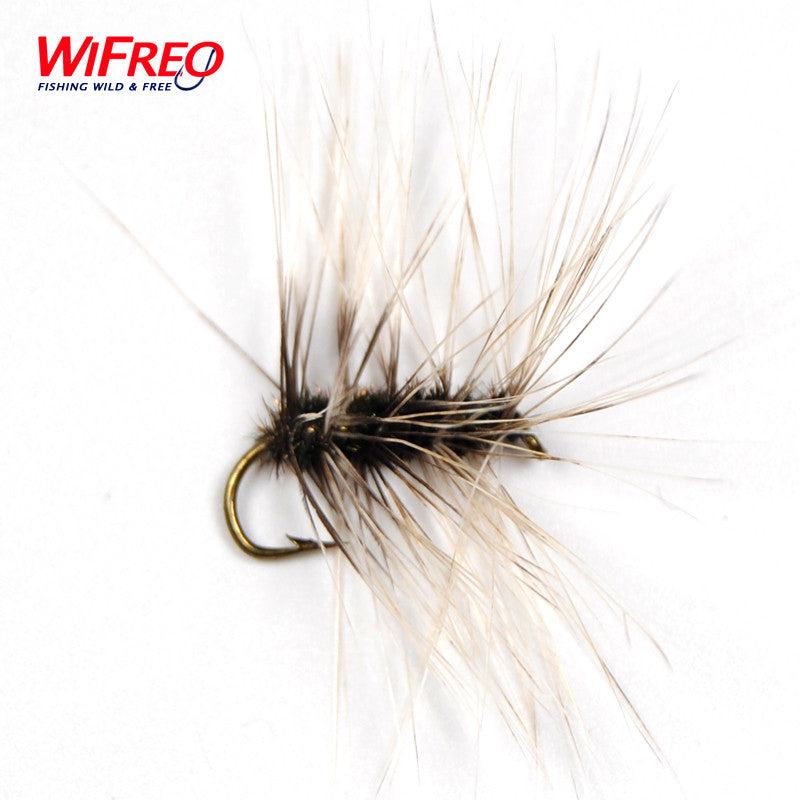 10PCS Wifreo Griffith's Gnat Fly Trout Fishing Dry Fly Size # 10