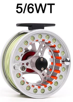Maximumcatch 5/6WT & 7/8WT Fly Reel Combo Silver BLC Pre-Spooled Fly Fishing Reel &  Fly Line