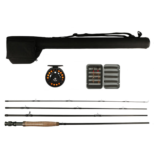 5/6 Fly Fishing Set Rod Combo with Aluminum Fly Fishing Reel,Carbon Fiber Fishing Rod,Dry Flies Tapered Leader For Fishing