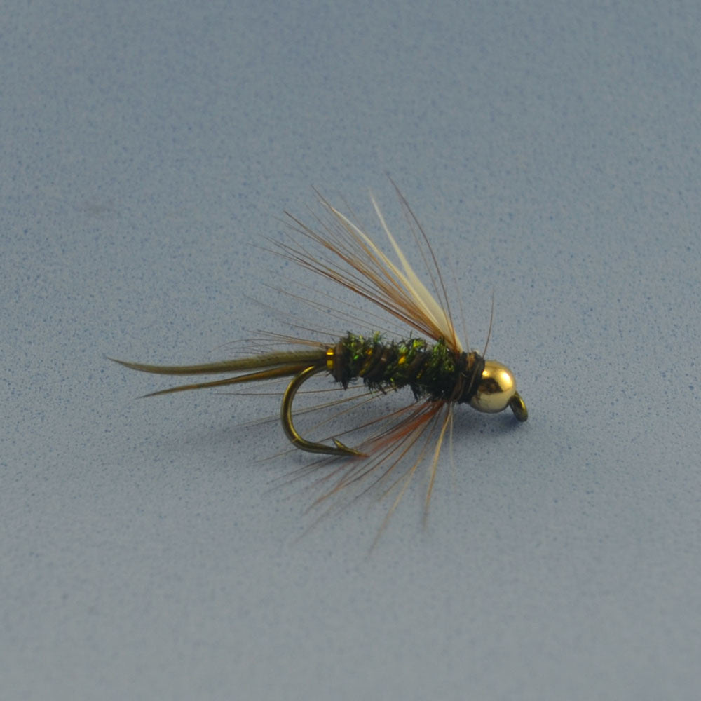 10PCS Free Box 10# Brass Goldhead Trout / Grayling Fishing Flies Wet Fly Bead Head Prince Nymph