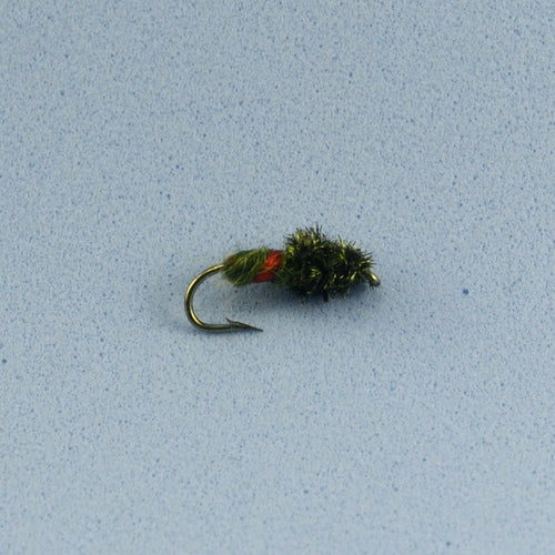 10PCS 12# Peacock Herl Larvae Pupae Nymph Fly for Trout Fishing Free Box Package