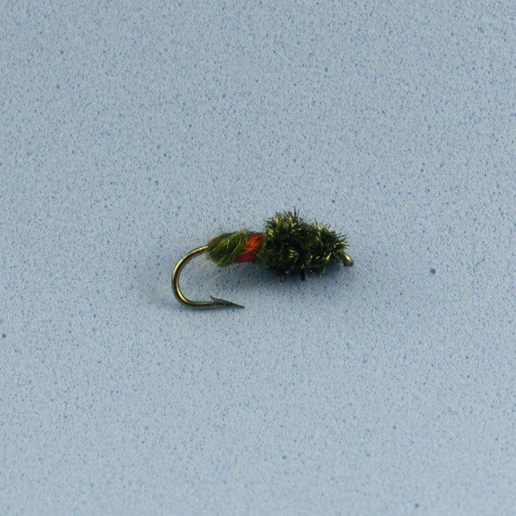 10PCS 12# Peacock Herl Larvae Pupae Nymph Fly for Trout Fishing Free Box Package