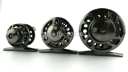ALM 40 50 60 Fly Fishing Reels Front End Raft Fish Line Wheel Metal Reel With Drag Load Fishing gear real and fly reel