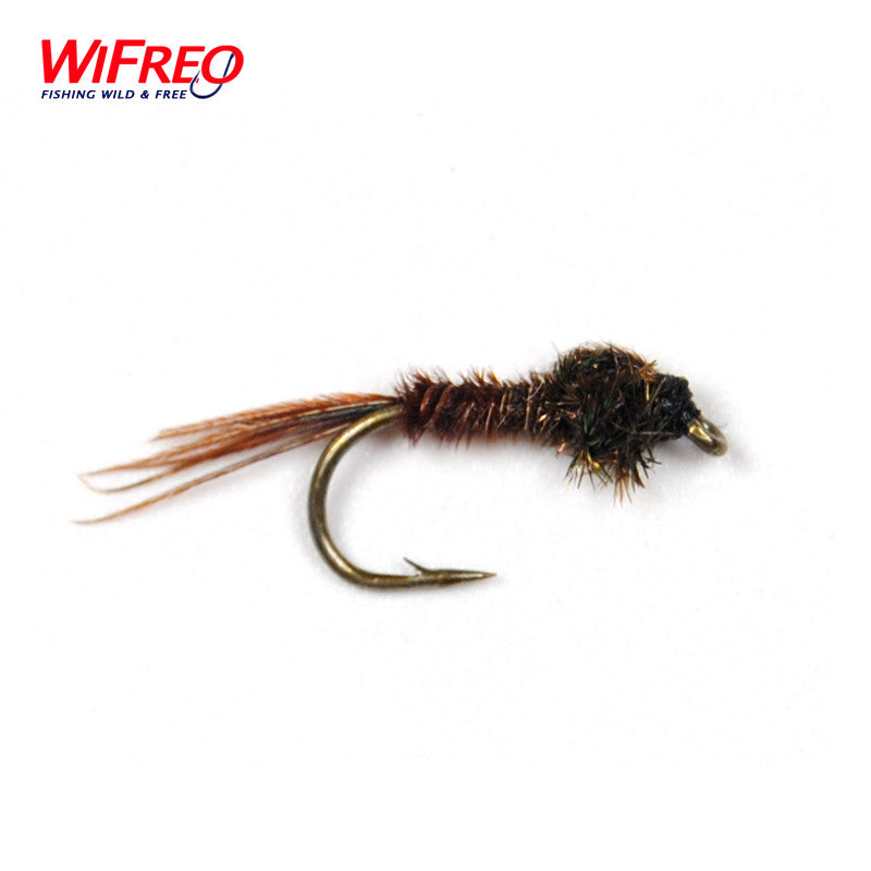 10PCS 14# Free Box Wifreo Nymph Pheasant Tail Fly Trout Fishing Flies