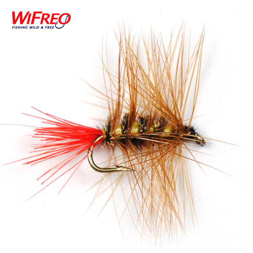 10PCS Wifreo 12# Brown Nymph Bugger Wooly Worm Fly Trout Fly Fishing Baits Free Box Package