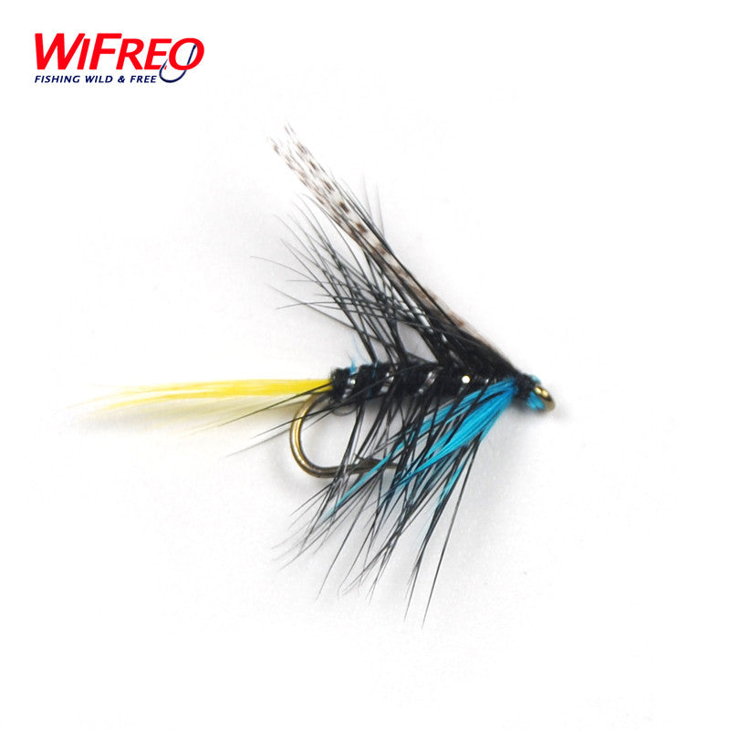 10PCS Wifreo #12 Blue Silver Doctor Fly Fishing Trout Flies Free Box Package