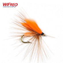 10PCS Wifreo 12# Orange Blue Quil Fly Trout Fishing May Flies