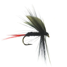 10PCS WIFREO 10# Red Tail Black Fly Wet Trout Fishing Flies Free Box Package