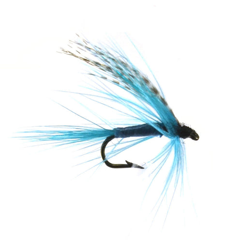 10PCS 12# Blue Color Grizzly  Wing May Fly Trout Fishing Bugs Free Box Package