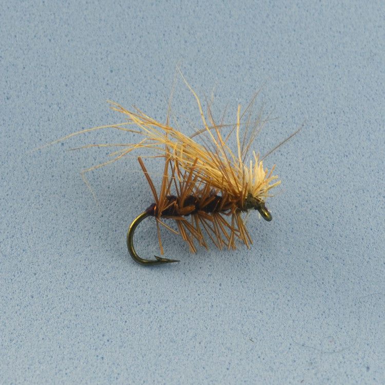 Wifreo 10PCS Deer Hair Caddis Fly Trout Fishing Dry Flies #10 Fly Fishing Lures / Free Box