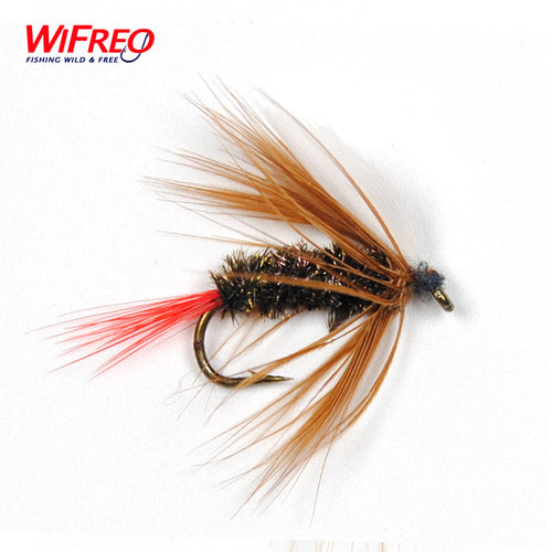 10PCS Wifreo Free Box Olive White Wing Mayfly Trout Fishing Dry Flies Size 10