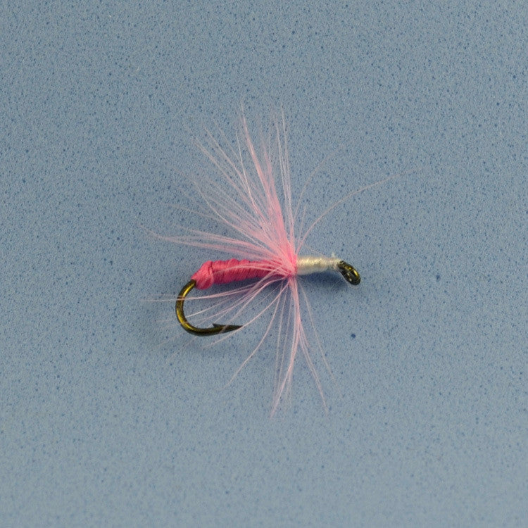 10PCS 12# Pink Worm Larvae Fly for Trout Fishing Free Box