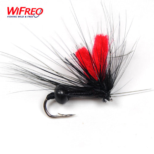 10PCS 10#  Wifreo Mystical Black Flying Ant Fly Dry Flies for Trout Fishing Free Box Package