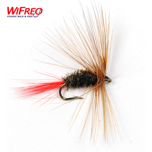 10PCS Wifreo Olive Nymph Mayfly For Trout Fishing Fishing Dry Hook Flies Size 12 With Free Box